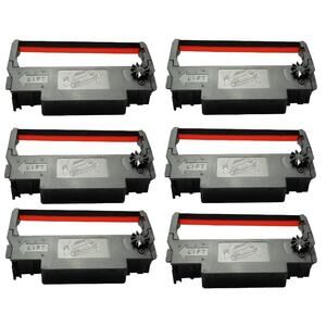 6 Pack ERC 30/34/38 Ink Ribbon Black/Red for Epson TM-U200 TM-U220 POS
